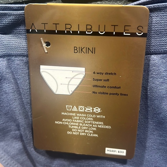 Attributes Super Soft 4-way Stretch 5 piece Multicolor Bikini Underwear Set - Picture 3 of 3